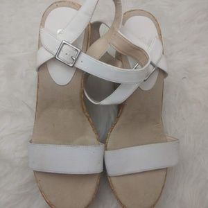 4/$20 9 & Co Wedges Adjustable Ankle Strap Sandals